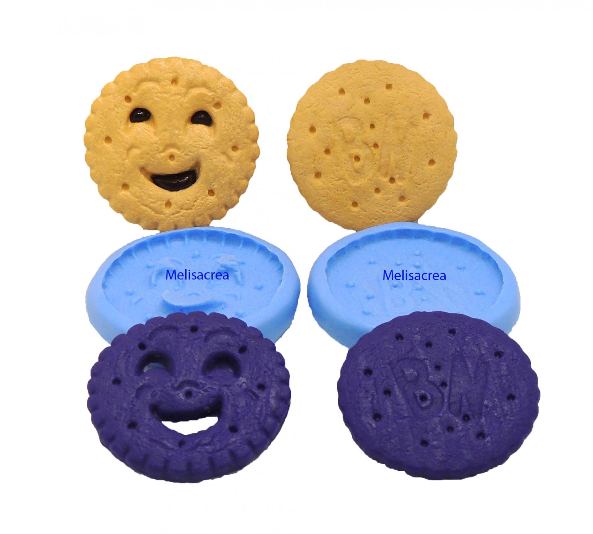 Moule en silicone Biscuit Face choco BN, yeux triangle - 3,9 cm